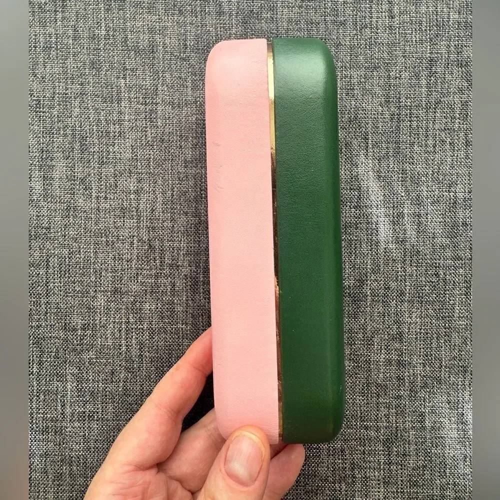 Kate Spade New York Women's Sunglass Eyeglass Case Pink and Green